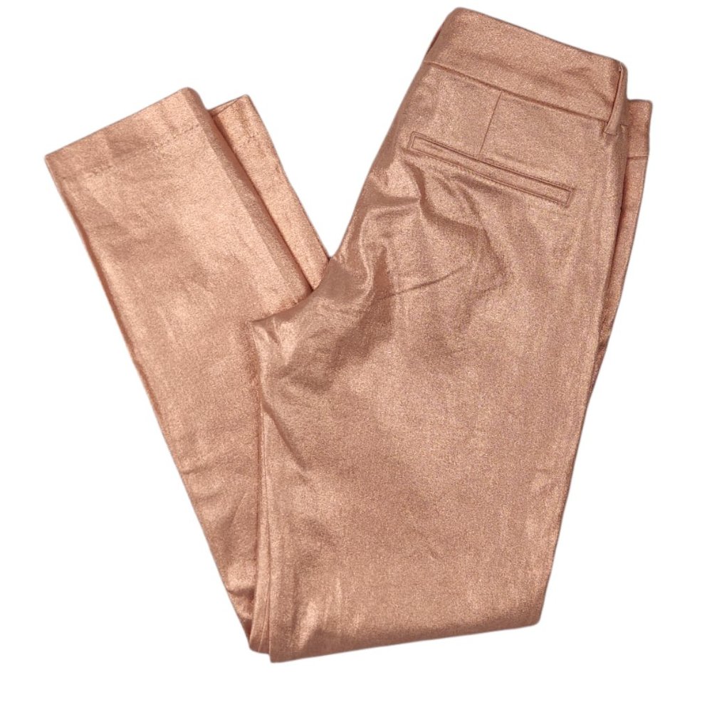 Old Navy Pixie Rose Gold Shimmer Ankle Pants